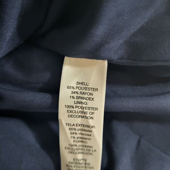 Chicos Navy Blue Military Jacket Womens XS / 4 Chicos 0 Gold Details Edg… - Picture 6 of 14